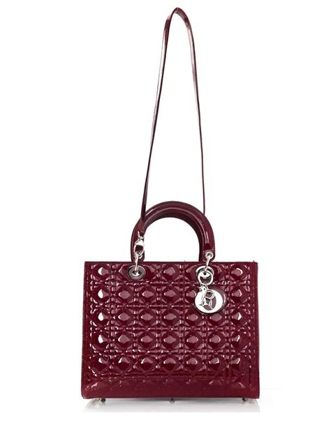 red patent lady dior bag|christian Dior patent cannage.